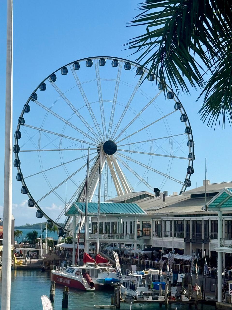 Miami — une grande roue dans l'eau près d'un quai