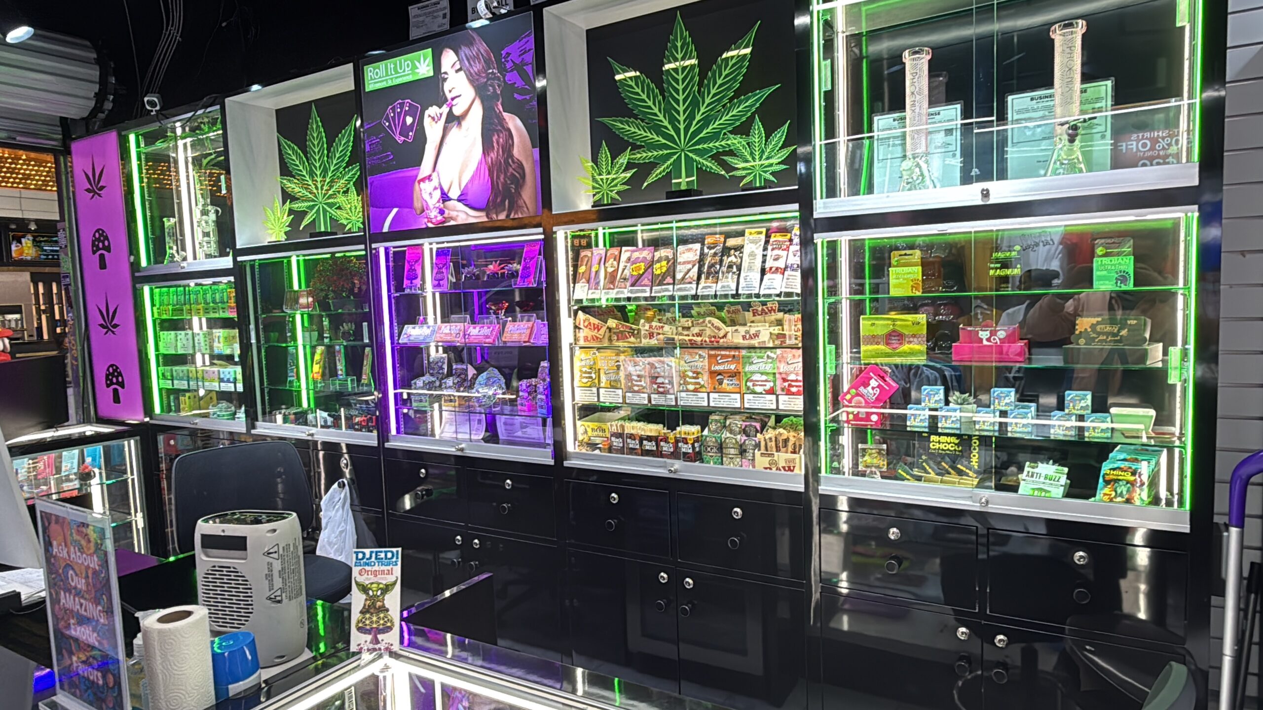 Downtown Las Vegas, Las Vegas — un magasin proposant divers produits à base de cannabis