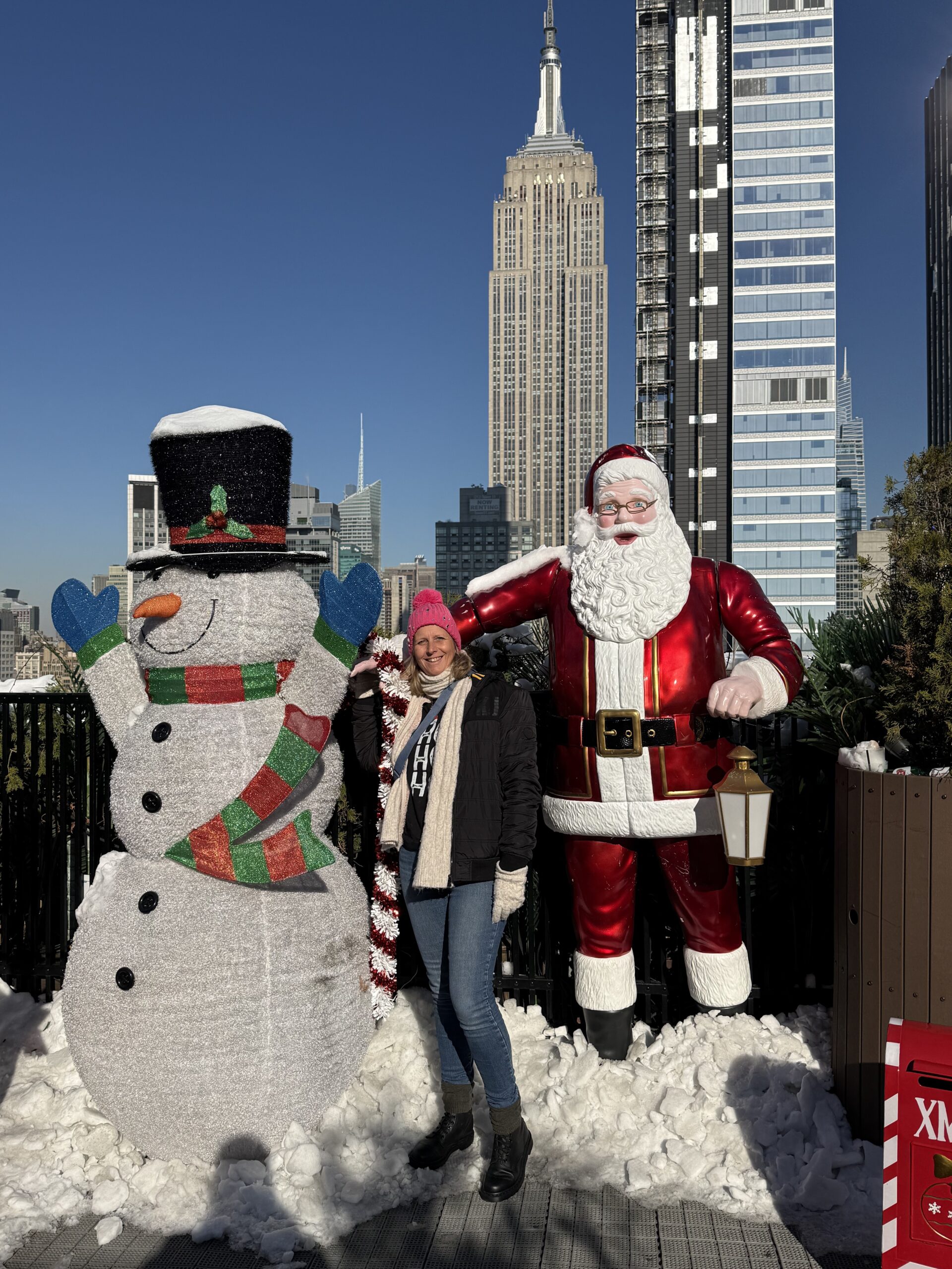 Brooklyn, New York — a large snowman