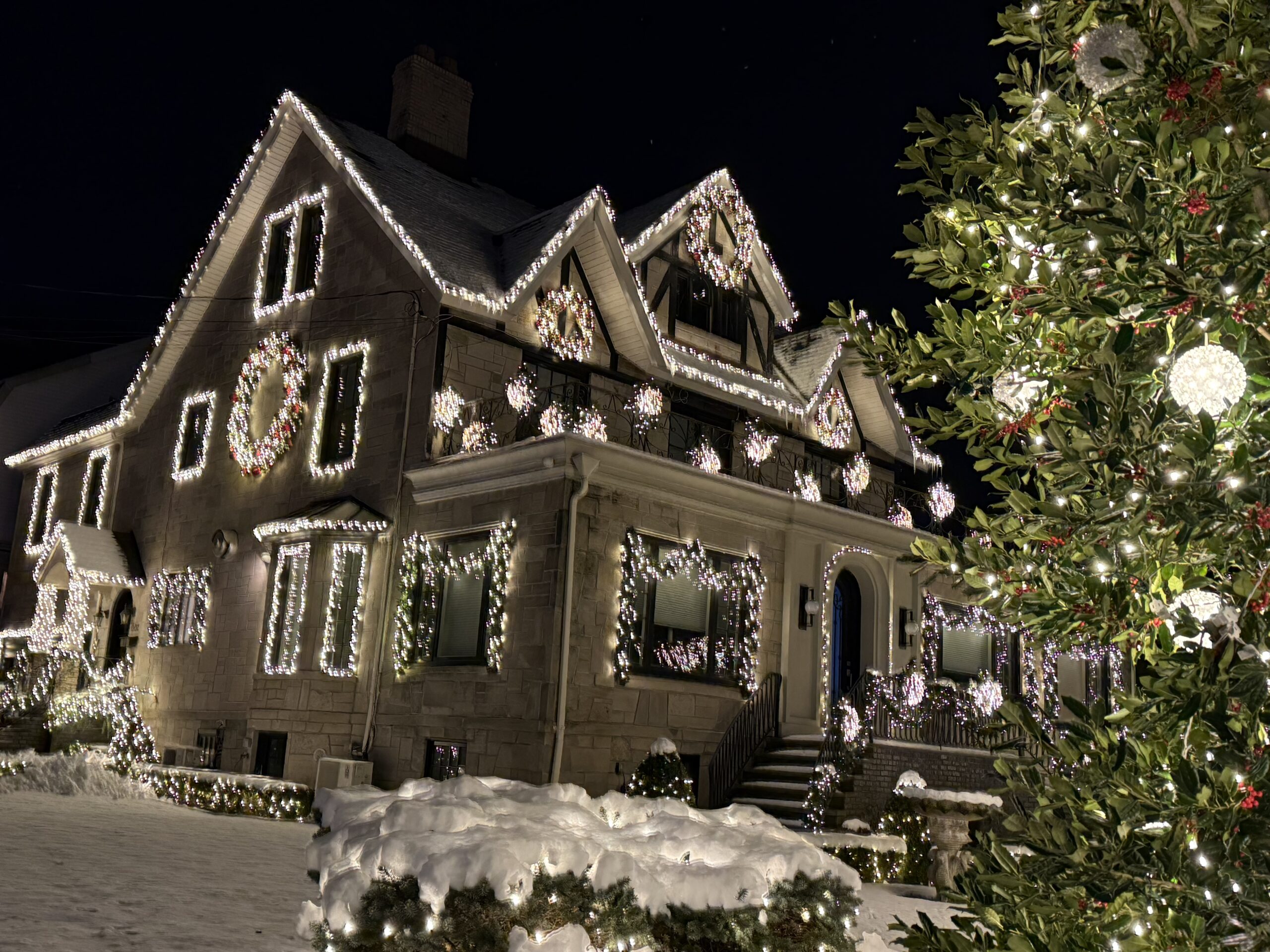 Brooklyn, New York — a house with christmas lights on it