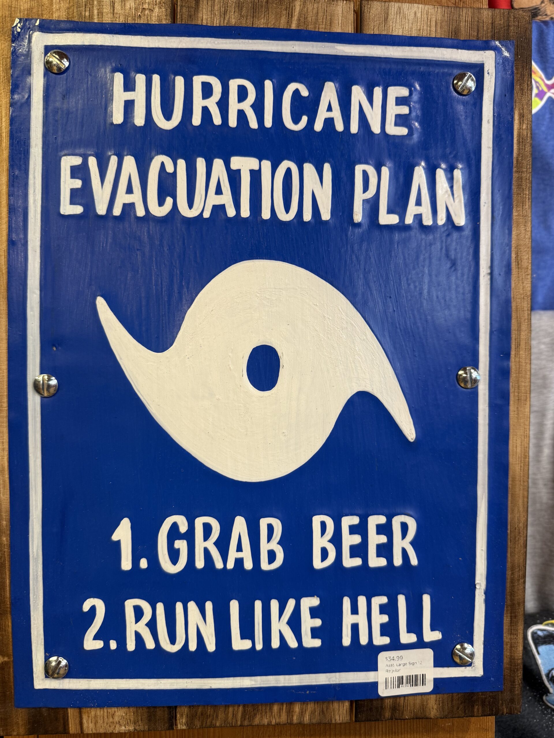 Miami — un panneau qui dit plan d'évacuation pour ouragan