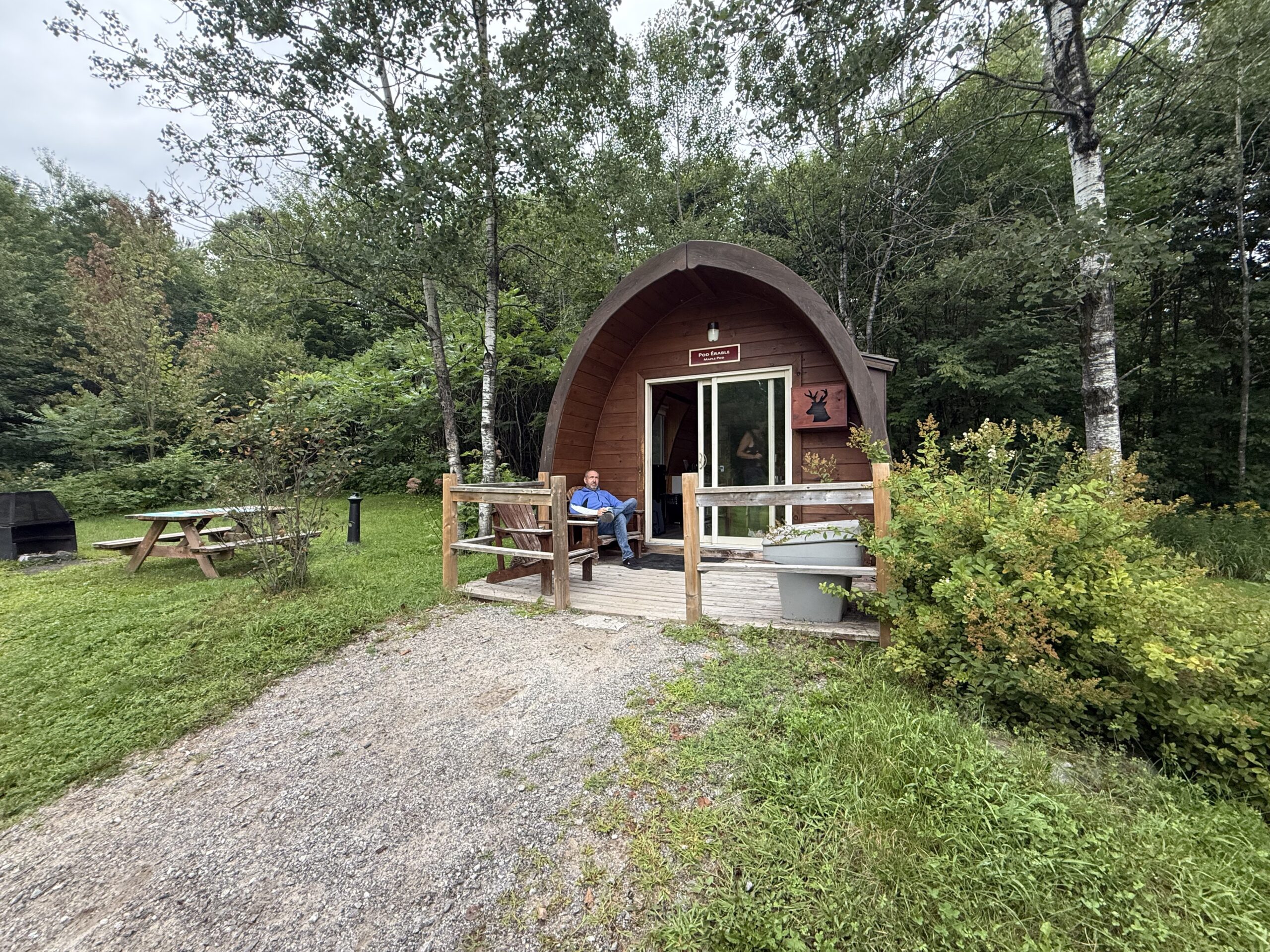 a small wooden cabin, Notre-Dame-de-Bonsecours, Québec, Canada