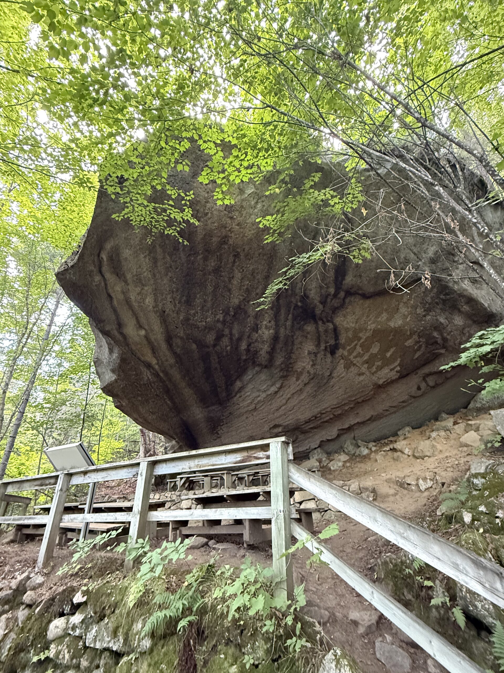 Un gros rocher dans les bois, Rivière-Éternité, Québec, Canada