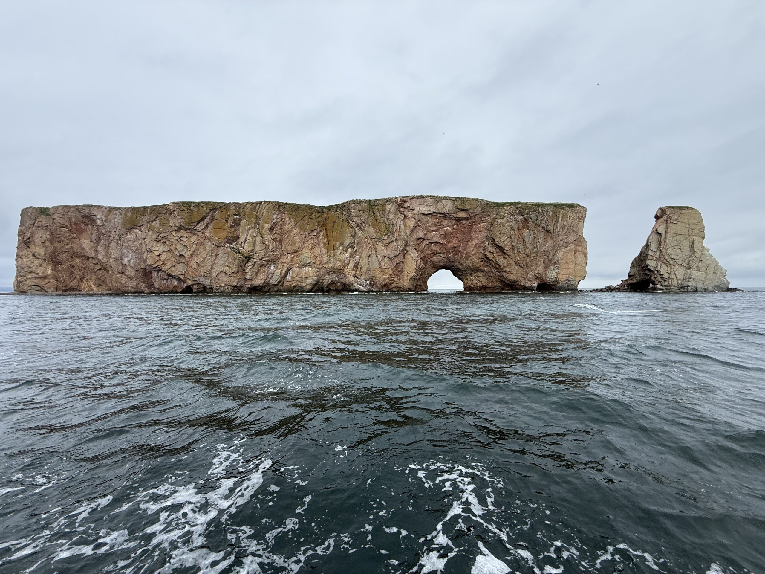 a large rock formation, Québec, Canada