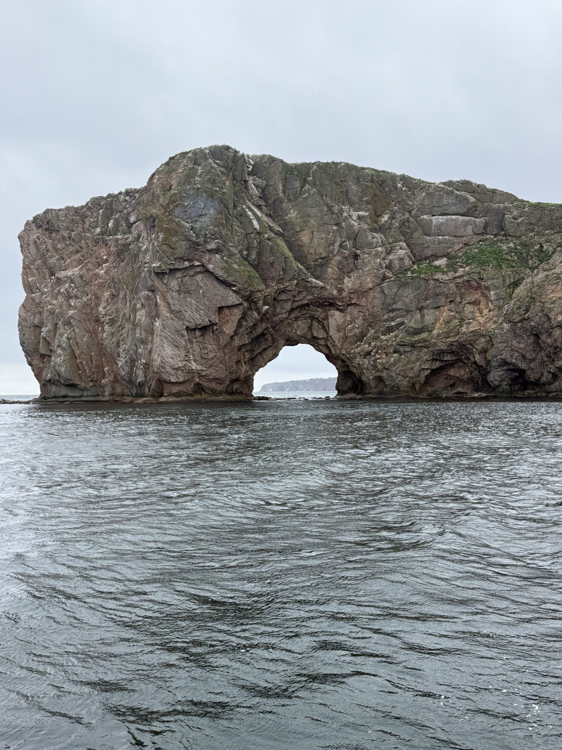 a large rock formation, Québec, Canada