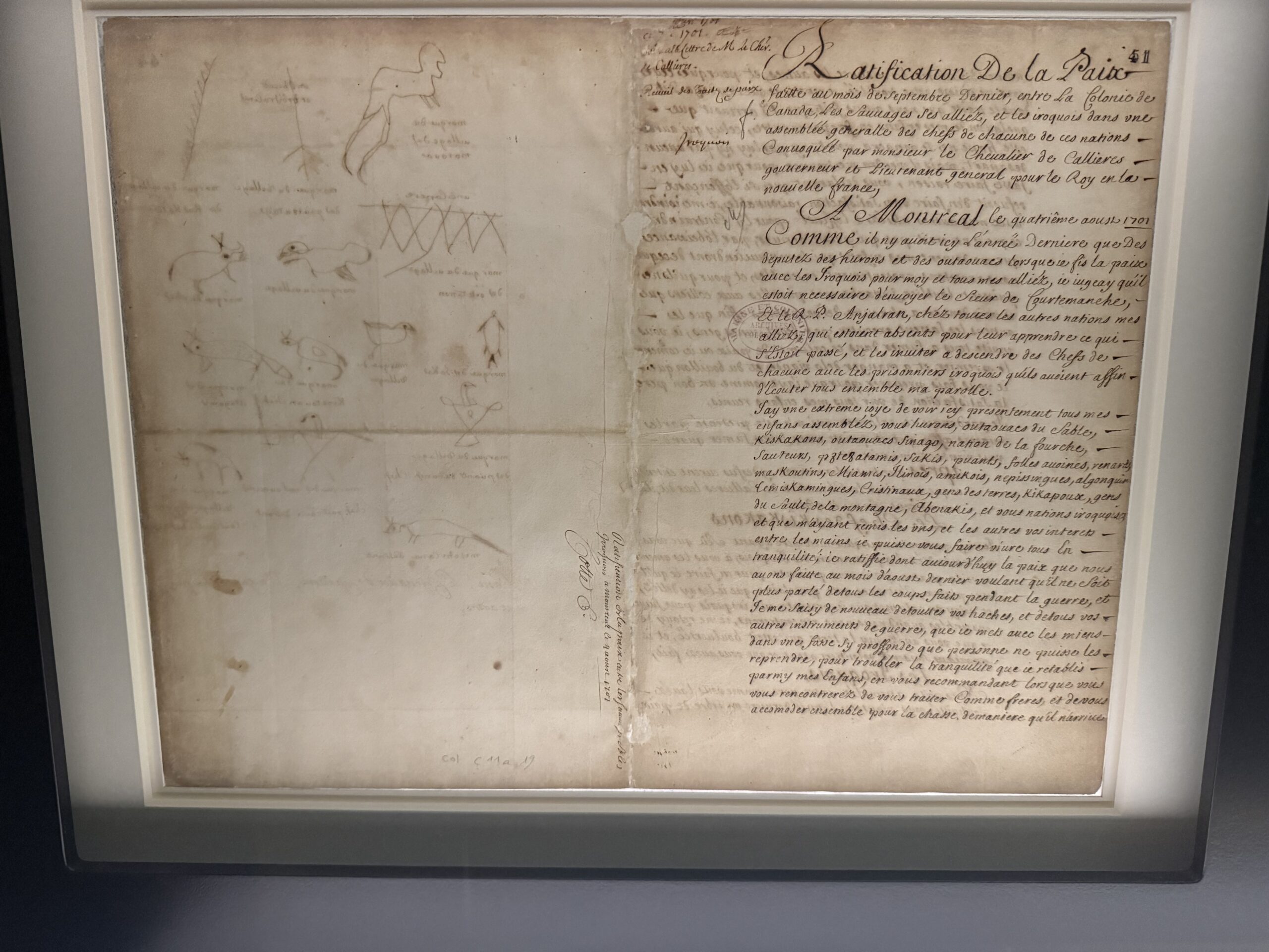 a piece of paper with writing on it, Montréal, Québec, Canada