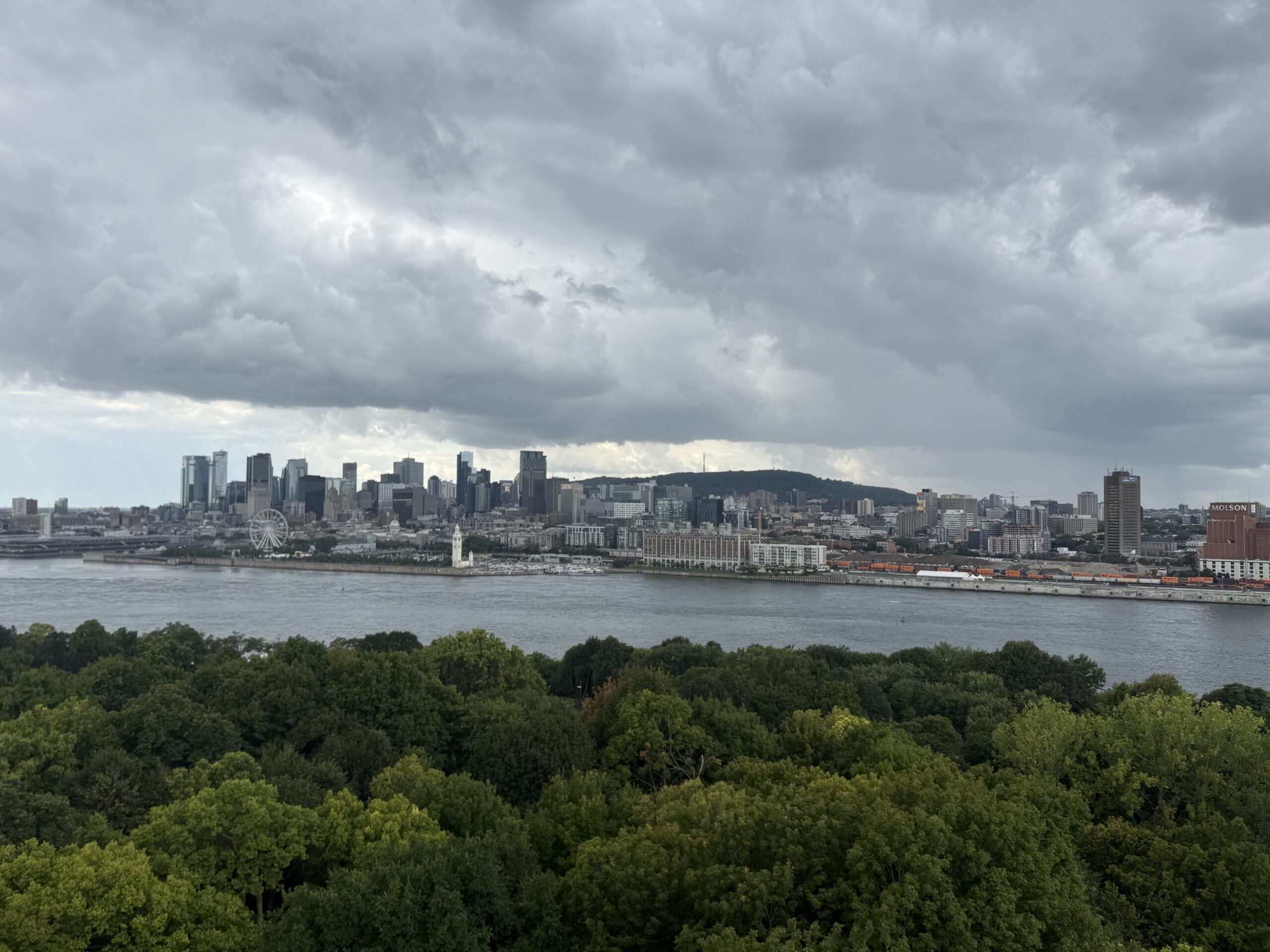 a view of a city from a hill, Montréal, Québec, Canada