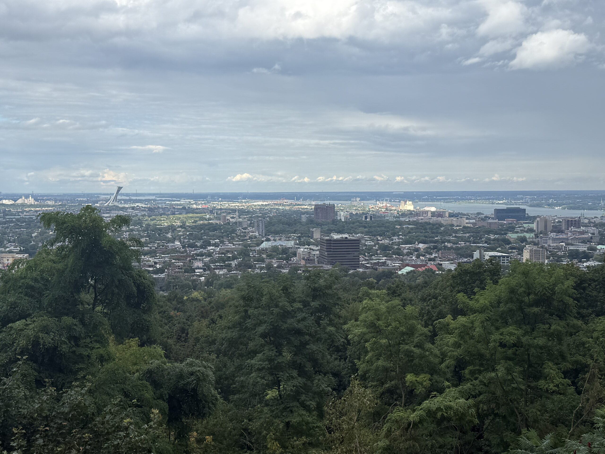 a view of a city from a hill, Montréal, Québec, Canada
